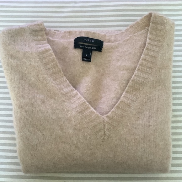 J. Crew Tan Cashmere/Wool Blend Sweater Size S - Picture 4 of 11